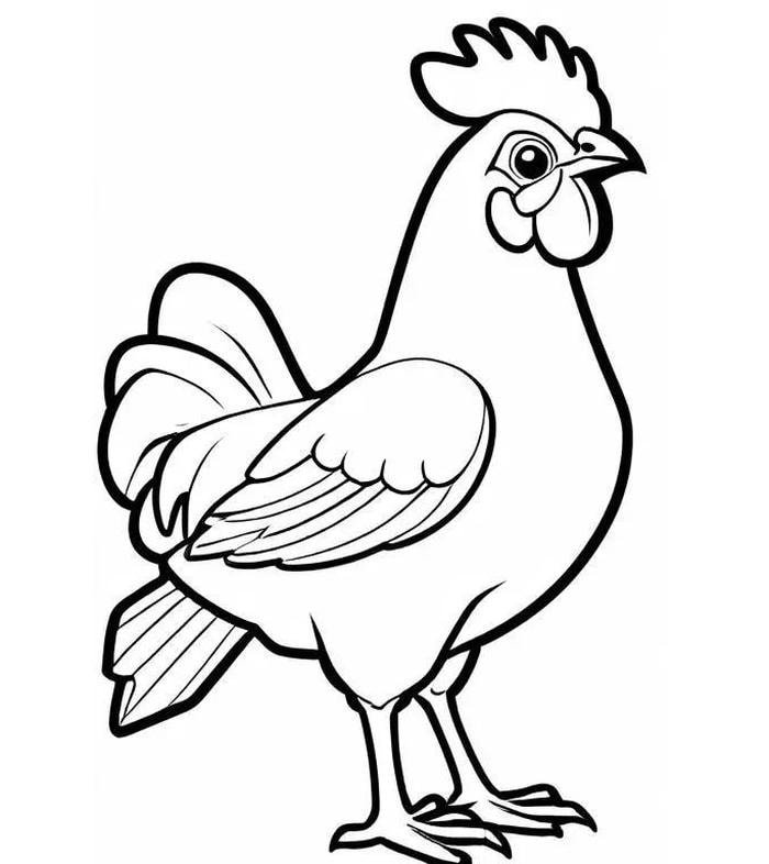 Hình vẽ gà con phong cách hoạt hình dễ thương