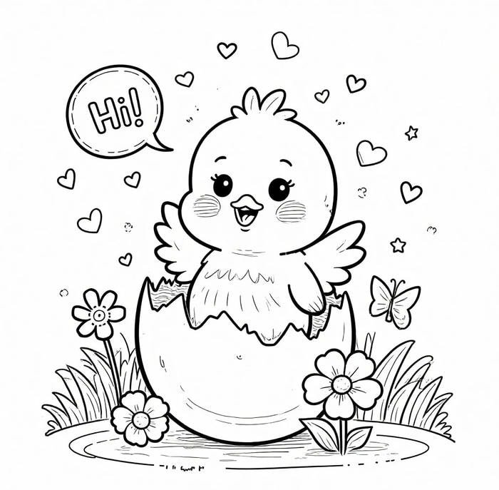 Hình vẽ gà mái dành cho hoạt động lớp học