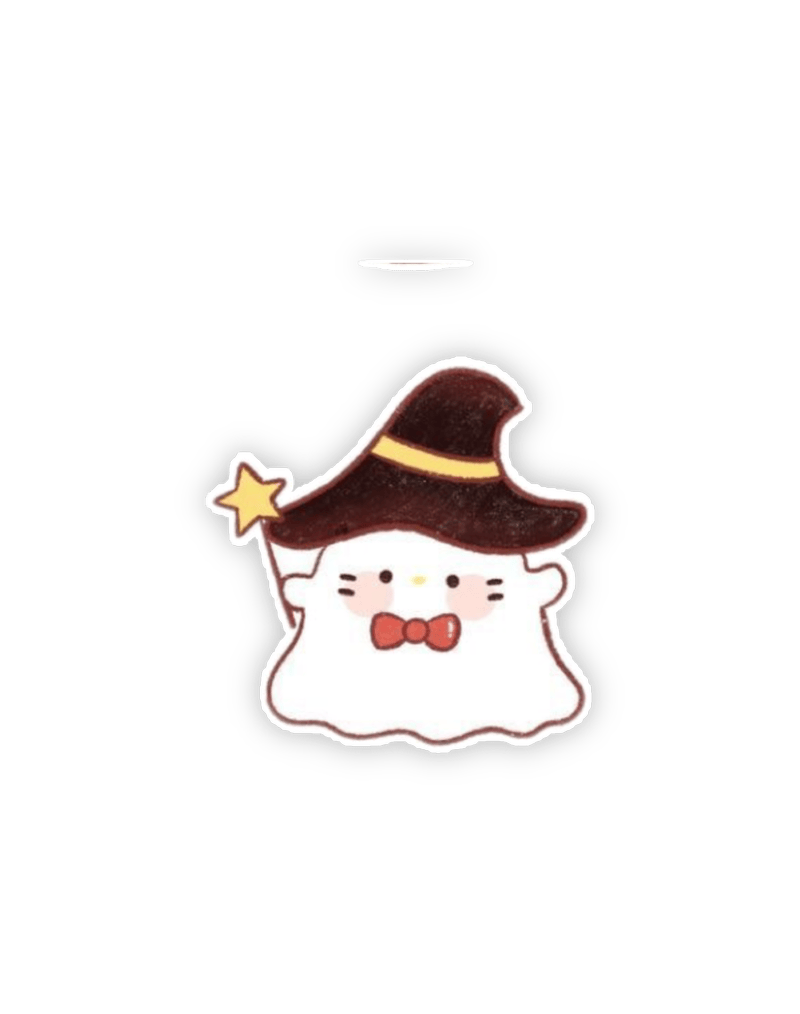 Hình vẽ sticker cute mini đáng yêu con ma đơn giản nhẹ nhàng