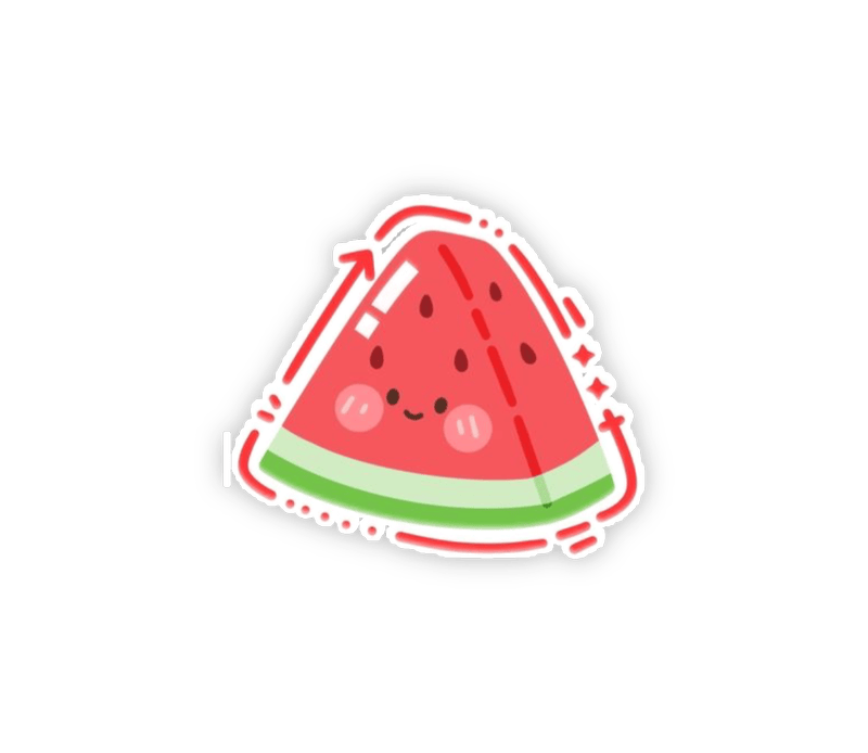 Hình vẽ sticker cute mini dễ thương dưa hấu