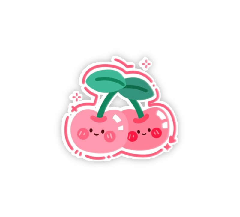 Hình vẽ sticker cute mini dễ thương trái cherry