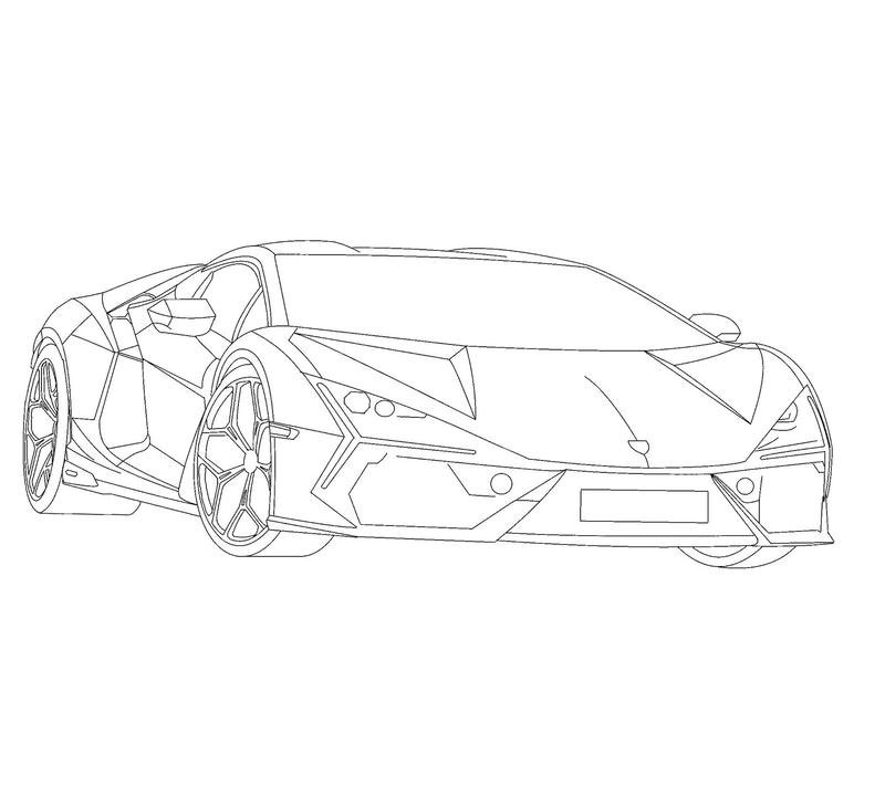 Hình vẽ xe ô tô con kiểu dáng hiện đại