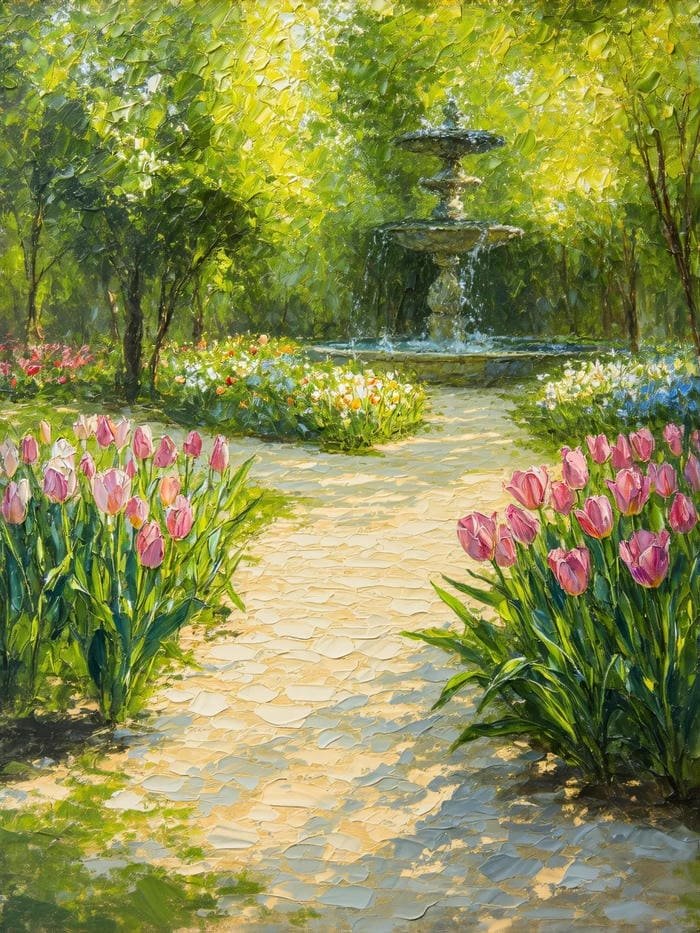 Hoa tulip khoe sắc trong khung hình nghệ thuật