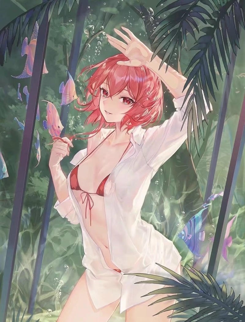 Khí chất nổi bật của gái anime mặc bikini