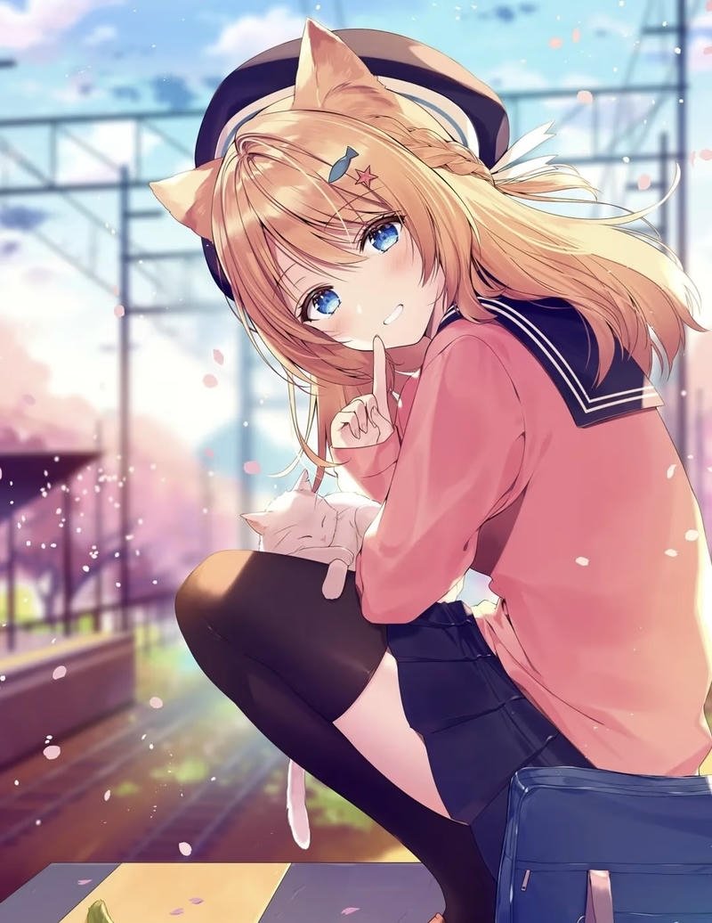 Khung hình nhân vật nữ trong ảnh anime con gái