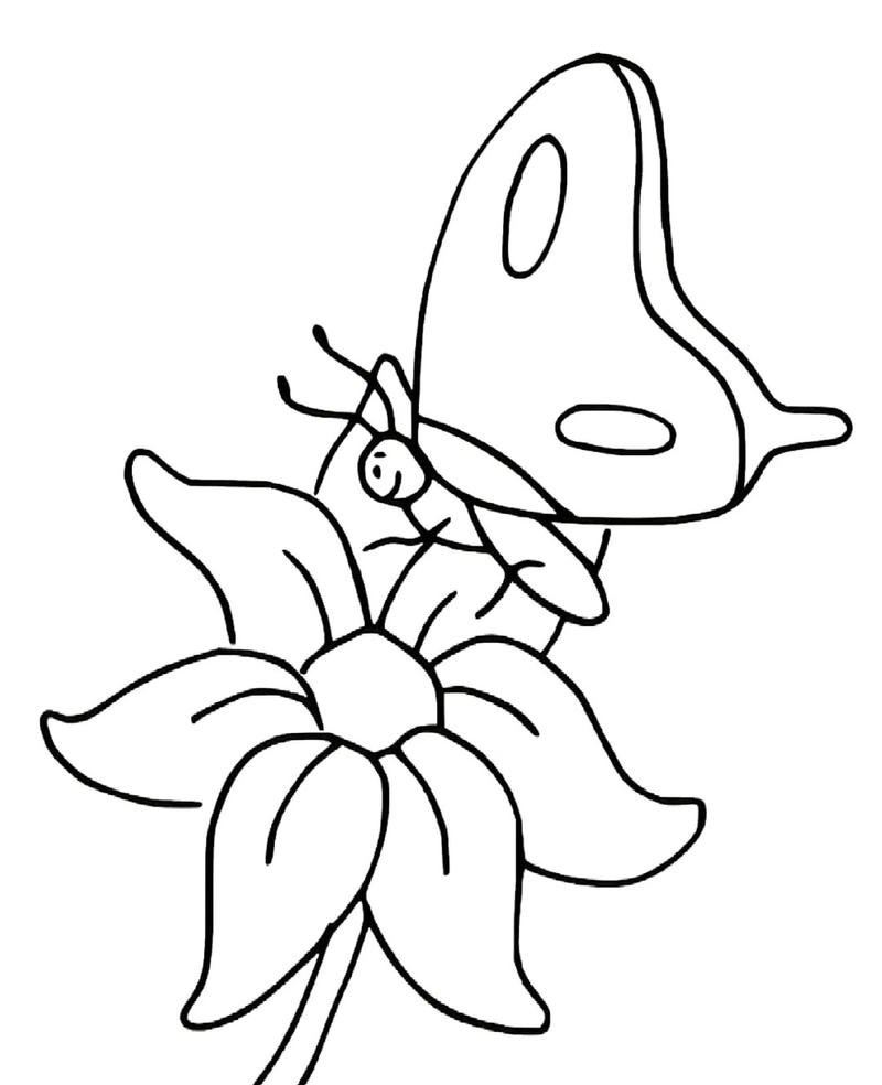 Mẫu bươm bướm đẹp cho bé tô màu sáng tạo