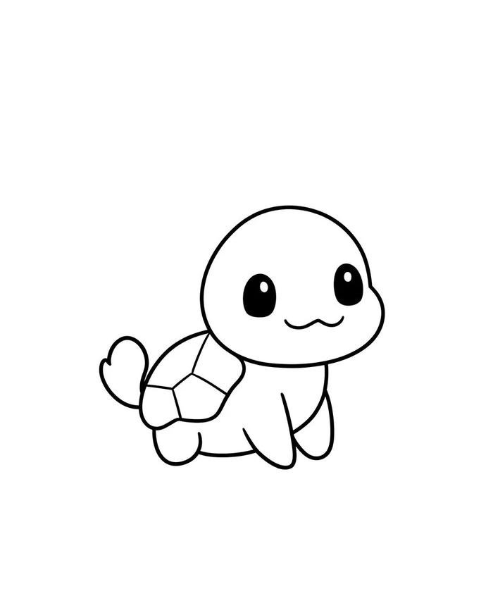 Mẫu tranh hình rùa con phù hợp trẻ tập tô