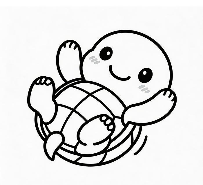 Mẫu tranh tô màu con rùa đẹp dành cho trẻ