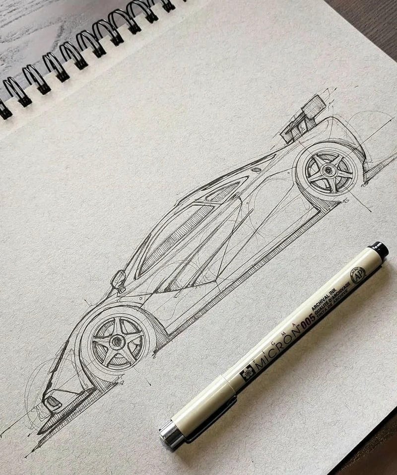 Mẫu vẽ ô tô hoạt hình với màu sắc tươi sáng