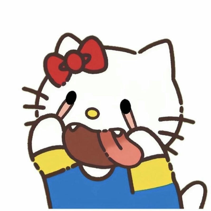 Meme Hello Kitty bựa gương mặt hài hước độc lạ