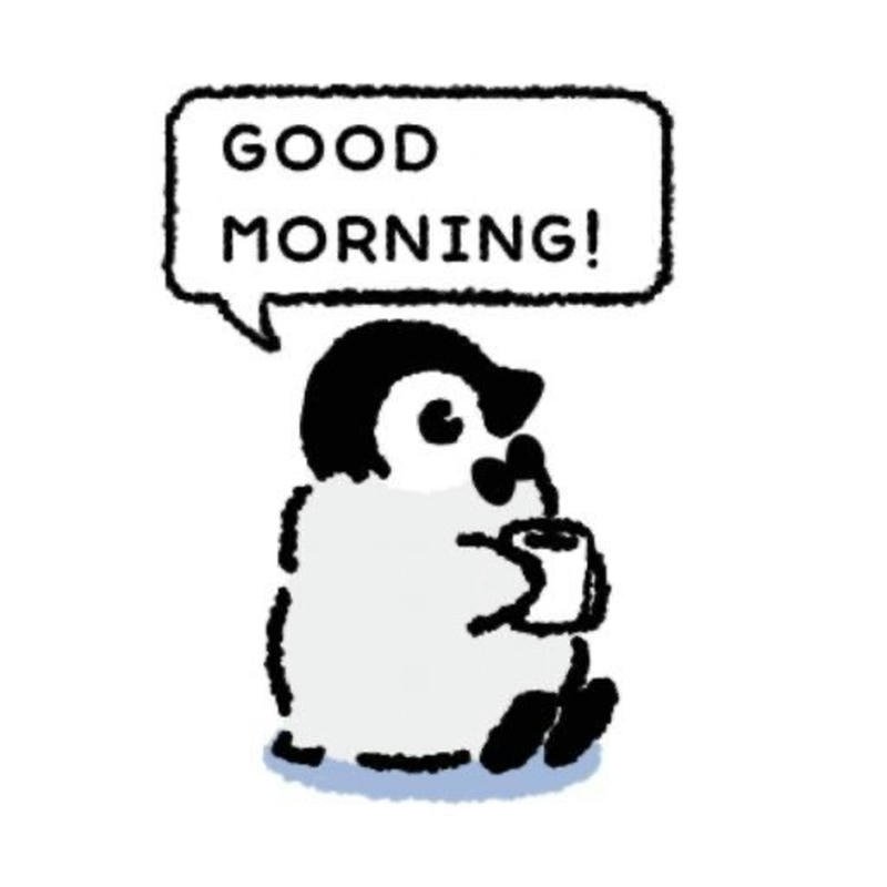 Meme chào buổi sáng con chim cái cụt