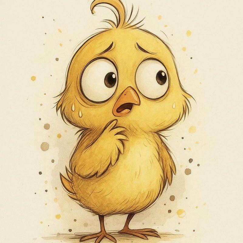 Meme con gà hốt hoảng gương mặt hài hước