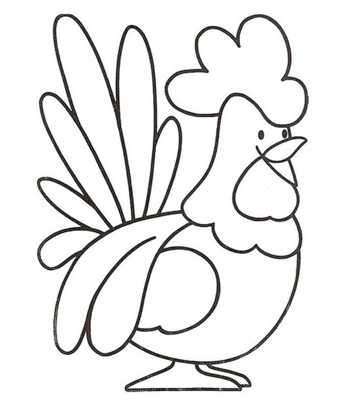 Minh họa gà mái với phong cách nhẹ nhàng