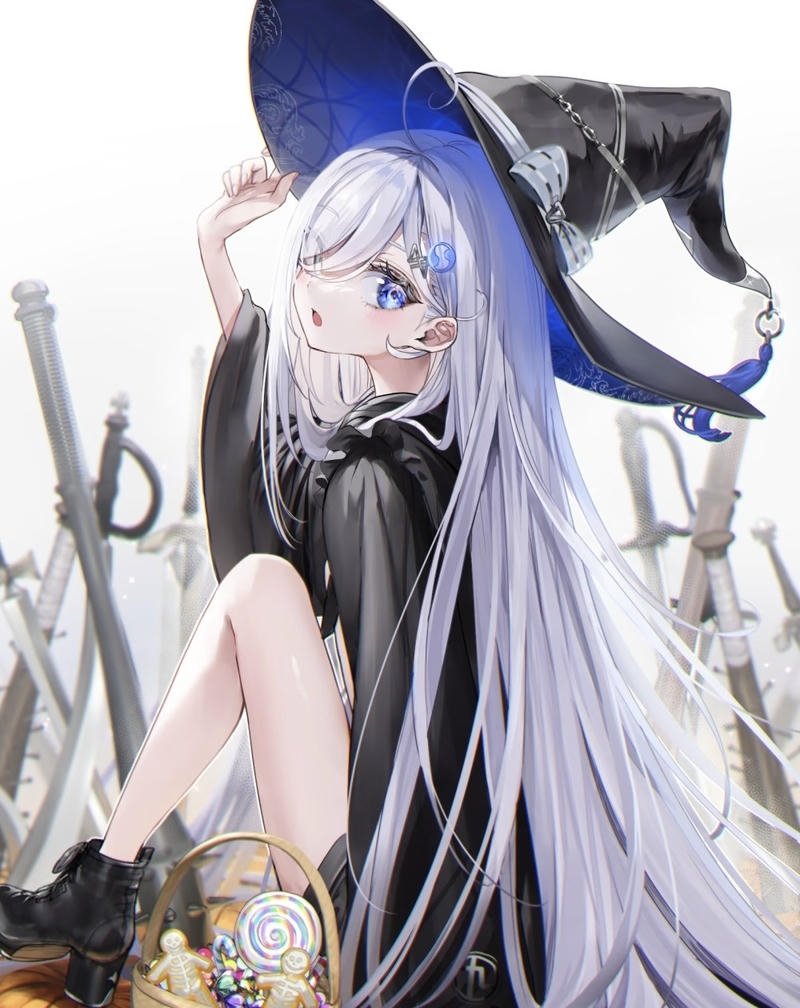 Nét vẽ mềm mại giúp ảnh anime girl tóc trắng đẹp mắt