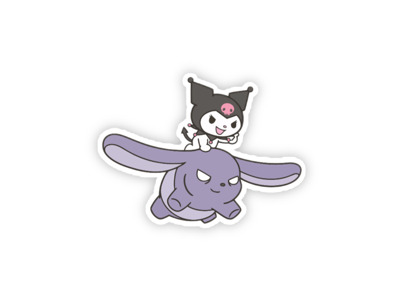 Nhãn dán Kuromi đáng yêu phong cách bay lượn cho bạn