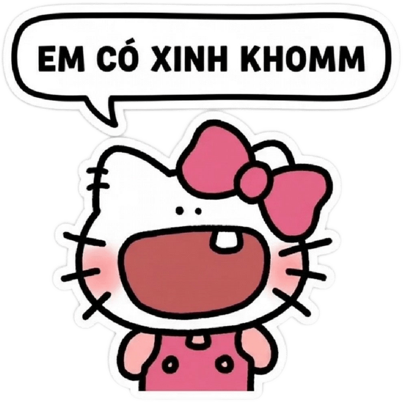 Nhãn dán chữ mang phong cách hài và năng động