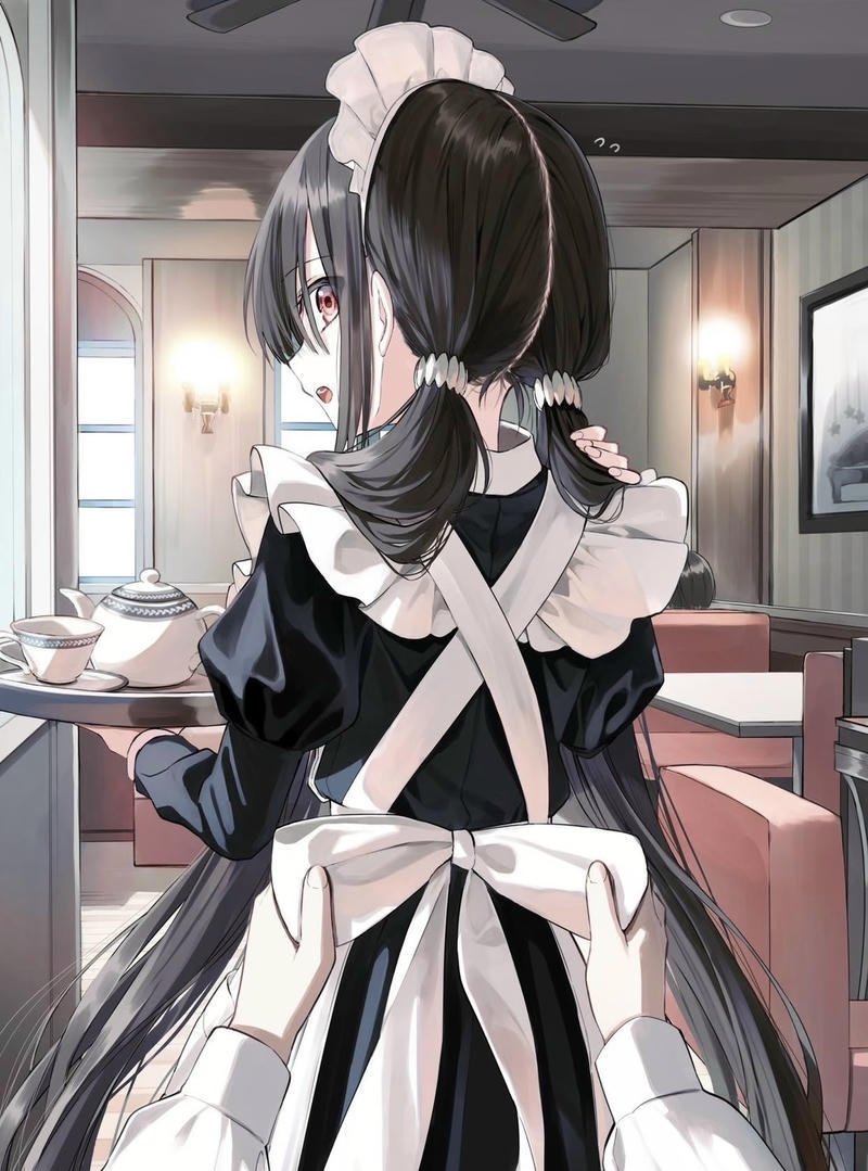 Nhân vật nữ anime mang vẻ ngầu kiểu hầu gái