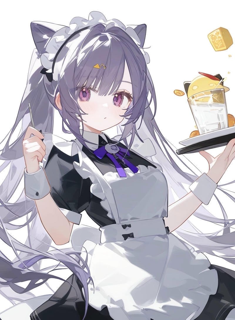 Nhân vật nữ phong cách phục vụ trong ảnh anime hầu gái