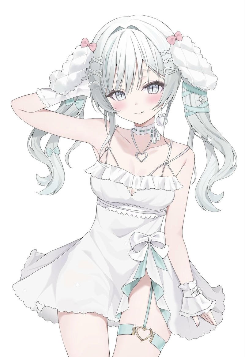 Nhân vật nữ với mái tóc bay tự nhiên phong cách anime