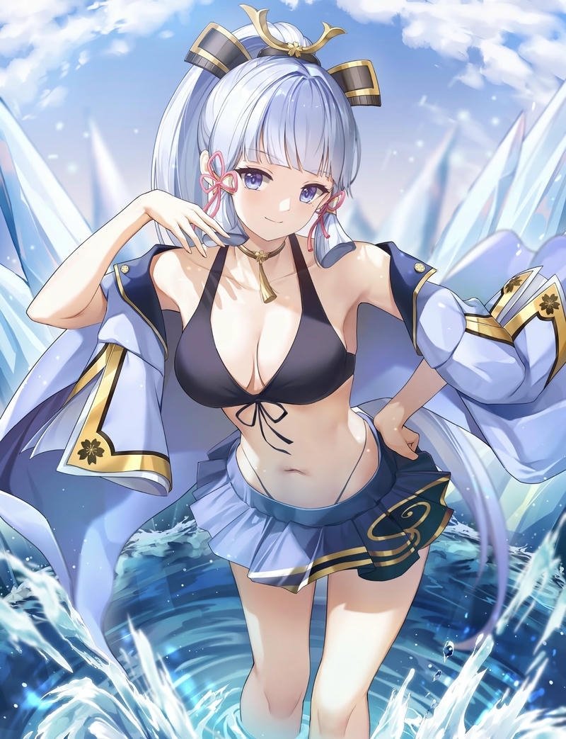 Phong cách táo bạo thể hiện qua gái anime mặc bikini
