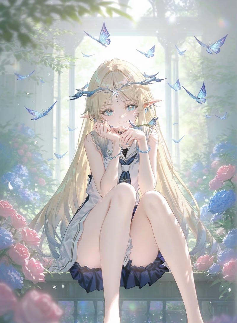 Phong cách trẻ trung làm anime tóc vàng thêm ấn tượng