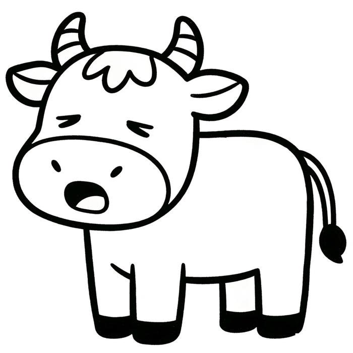 Phù hợp trẻ mẫu giáo hình tô màu con bò sữa