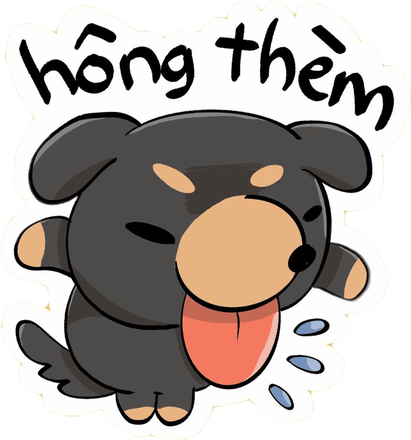 Sticker chữ với câu nói hài hước dễ gây cười