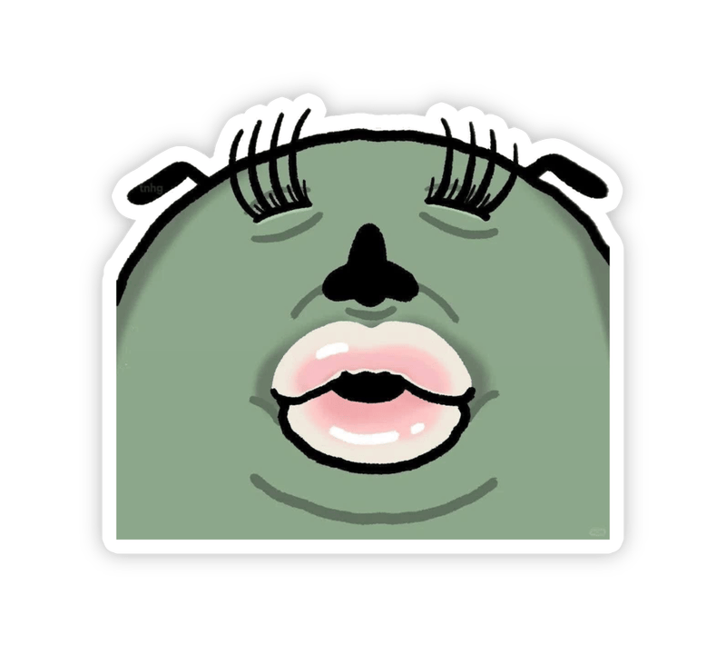 Sticker messenger bựa bá đạo lông mi dài