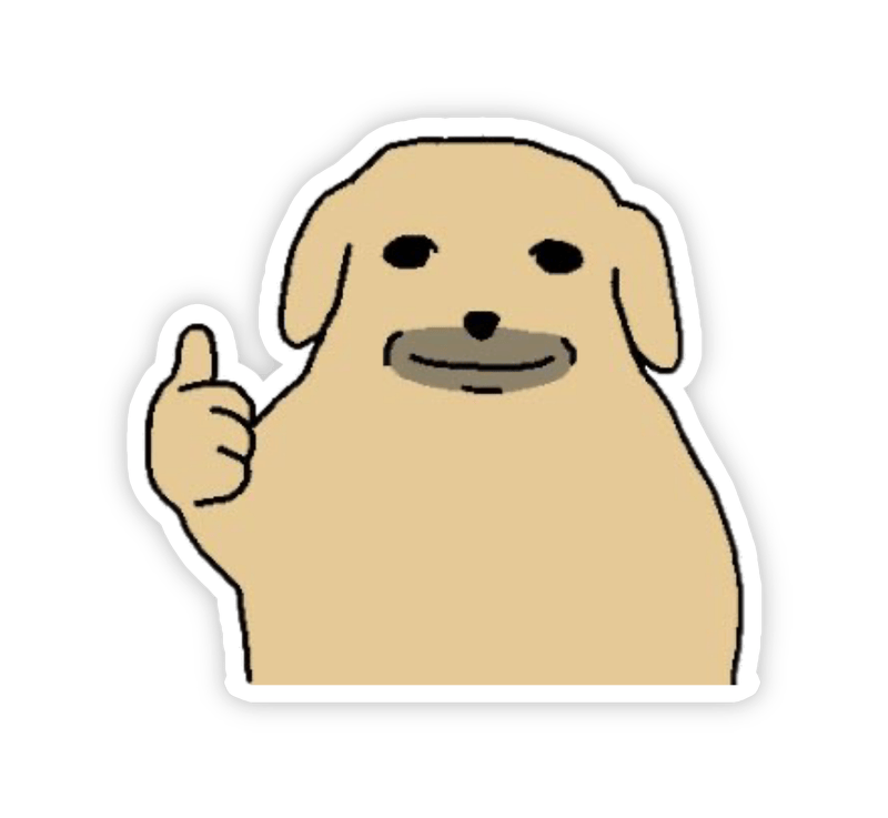 Sticker messenger bựa chó nâu like cực hài