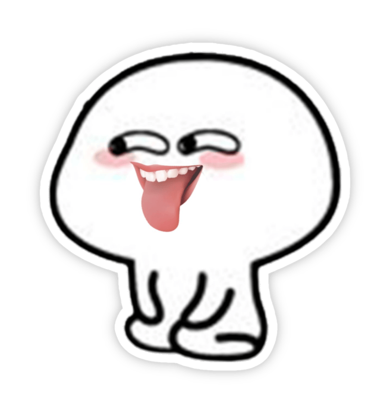 Sticker messenger bựa siêu bựa đang lè lưỡi
