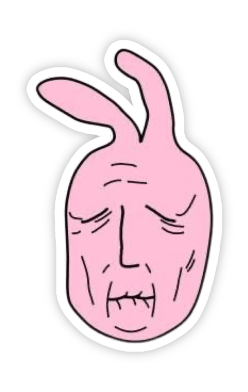 Sticker messenger bựa siêu lầy thỏ hồng