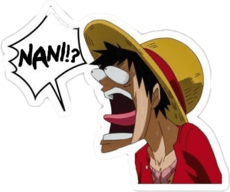 Sticker one piece chữ nani cực hài
