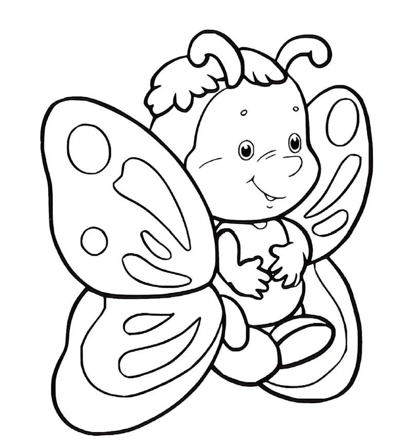 Thiết kế bướm hoạt hình dễ thương cho bé tô