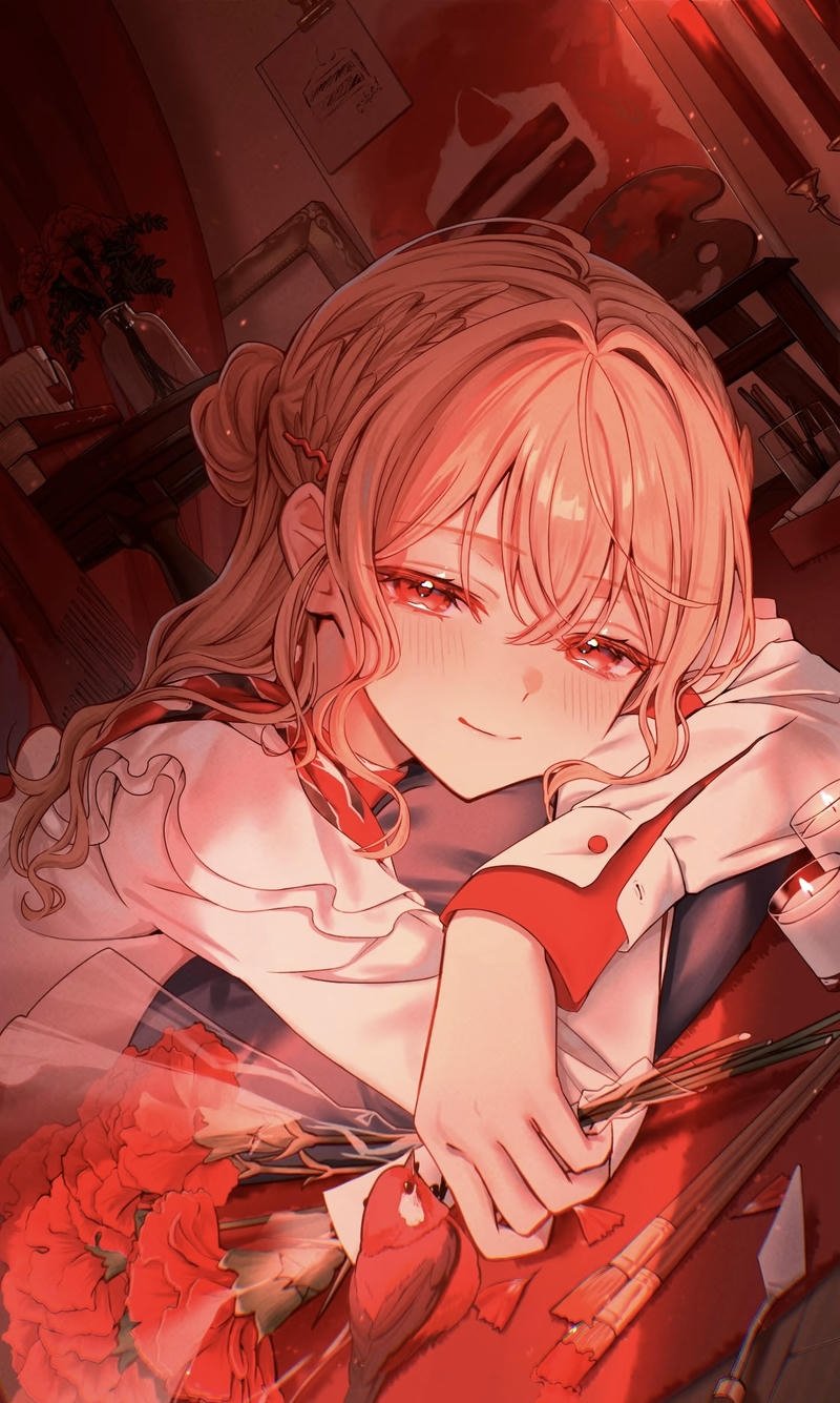 Thiếu nữ anime với dáng vẻ tinh nghịch đáng mến