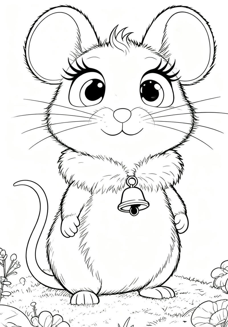 Tô màu con chuột hamster nhỏ xinh cho bé tập tô