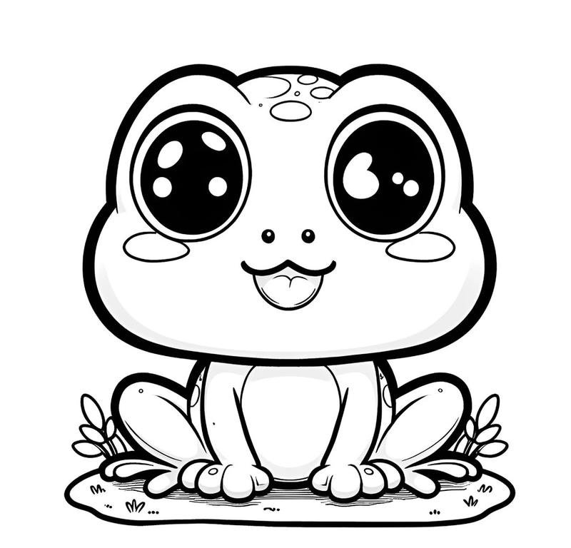 Tô màu con ếch cho bé luyện kỹ năng sáng tạo