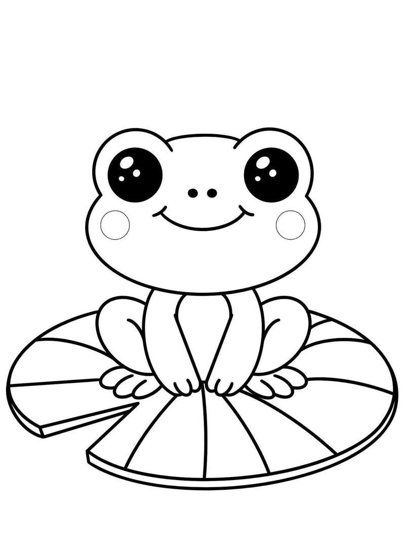 Tô màu con ếch xanh đáng yêu cho giờ học mỹ thuật