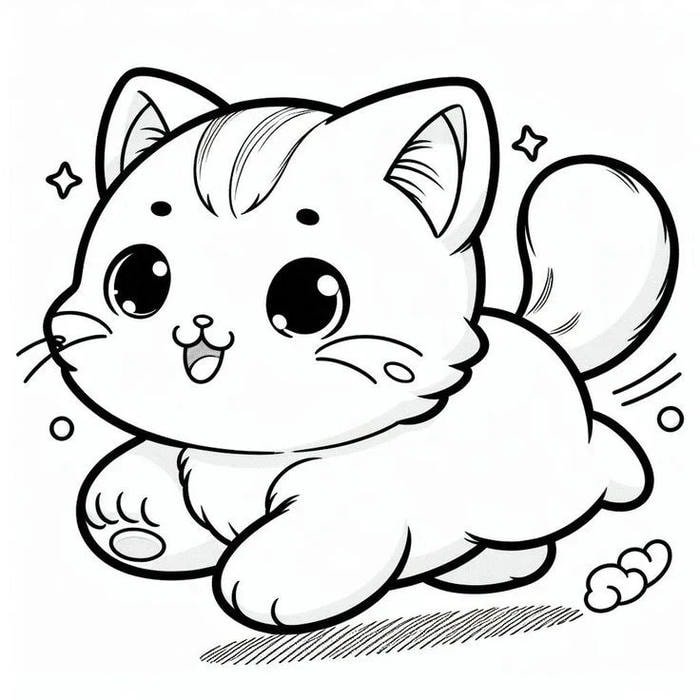 Tô màu con mèo đẹp với phong cách nhẹ nhàng