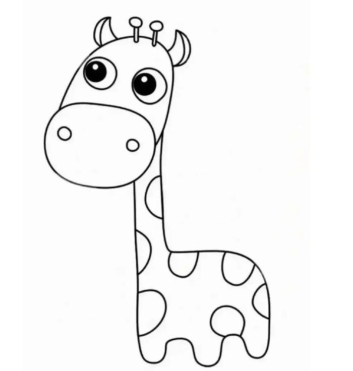 Tô màu hươu cao cổ cho bé trong giờ học