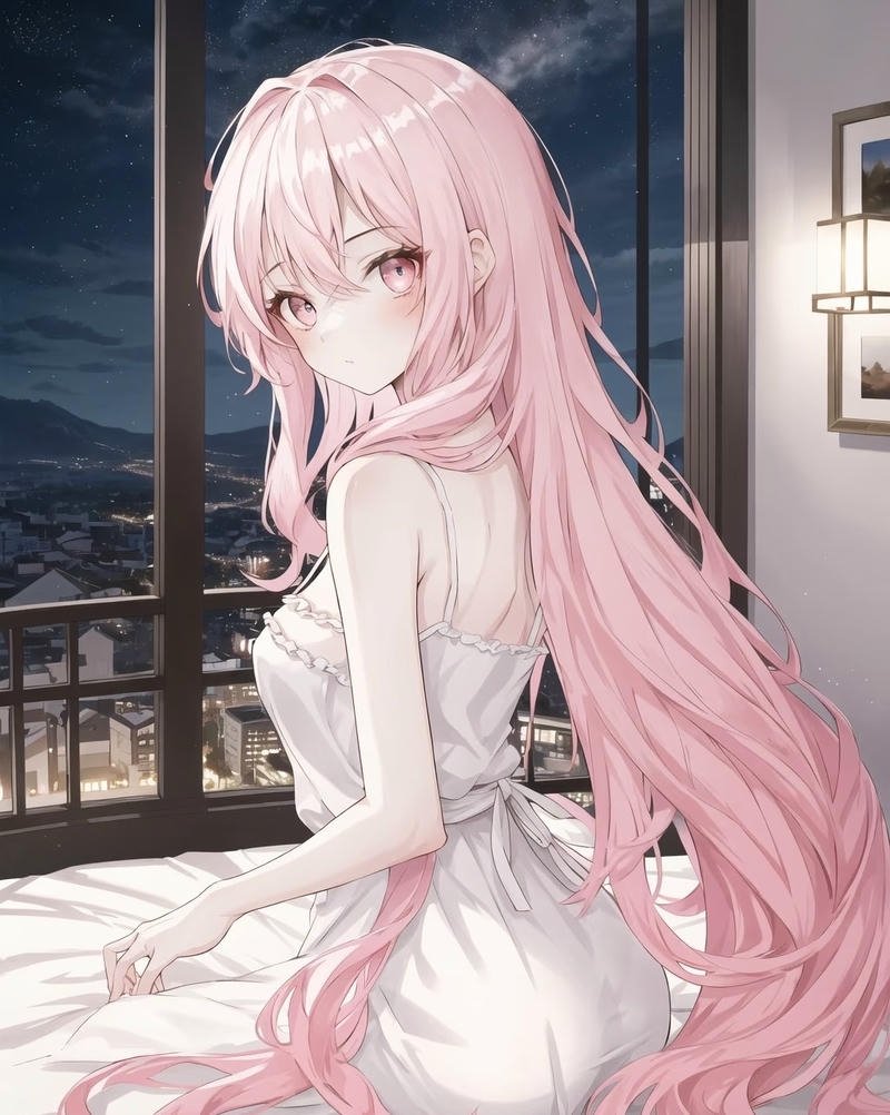 Tóc hồng anime nữ làm nhân vật trông nổi hơn