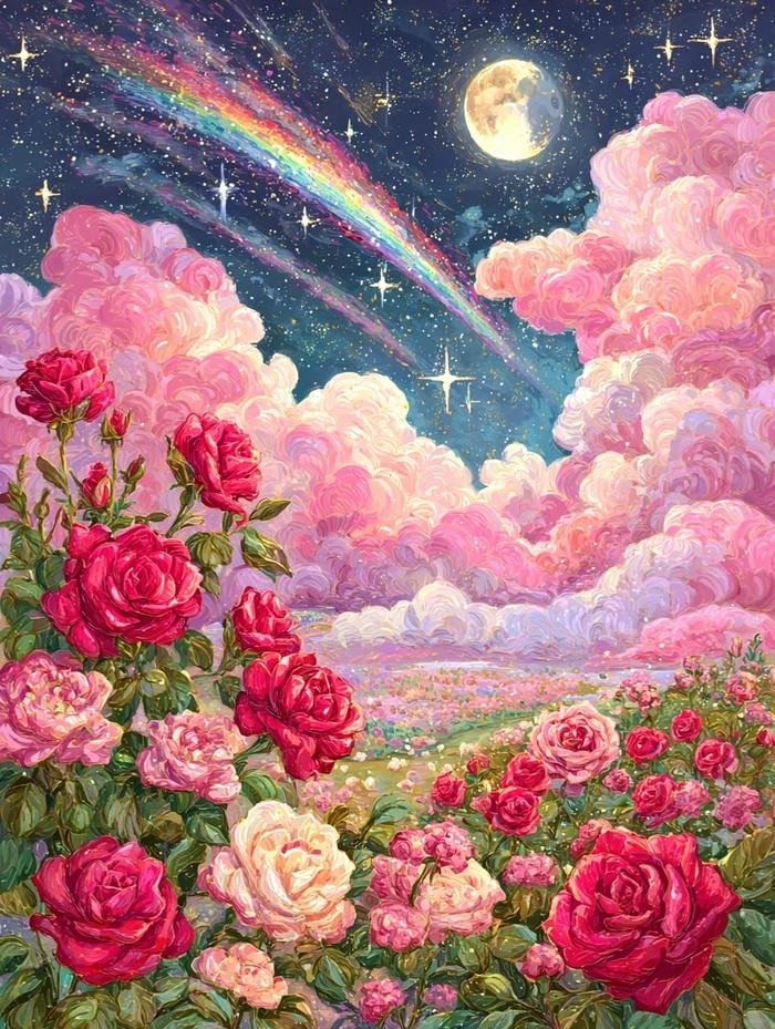 Tranh minh họa phong cách hiện đại về loài hoa