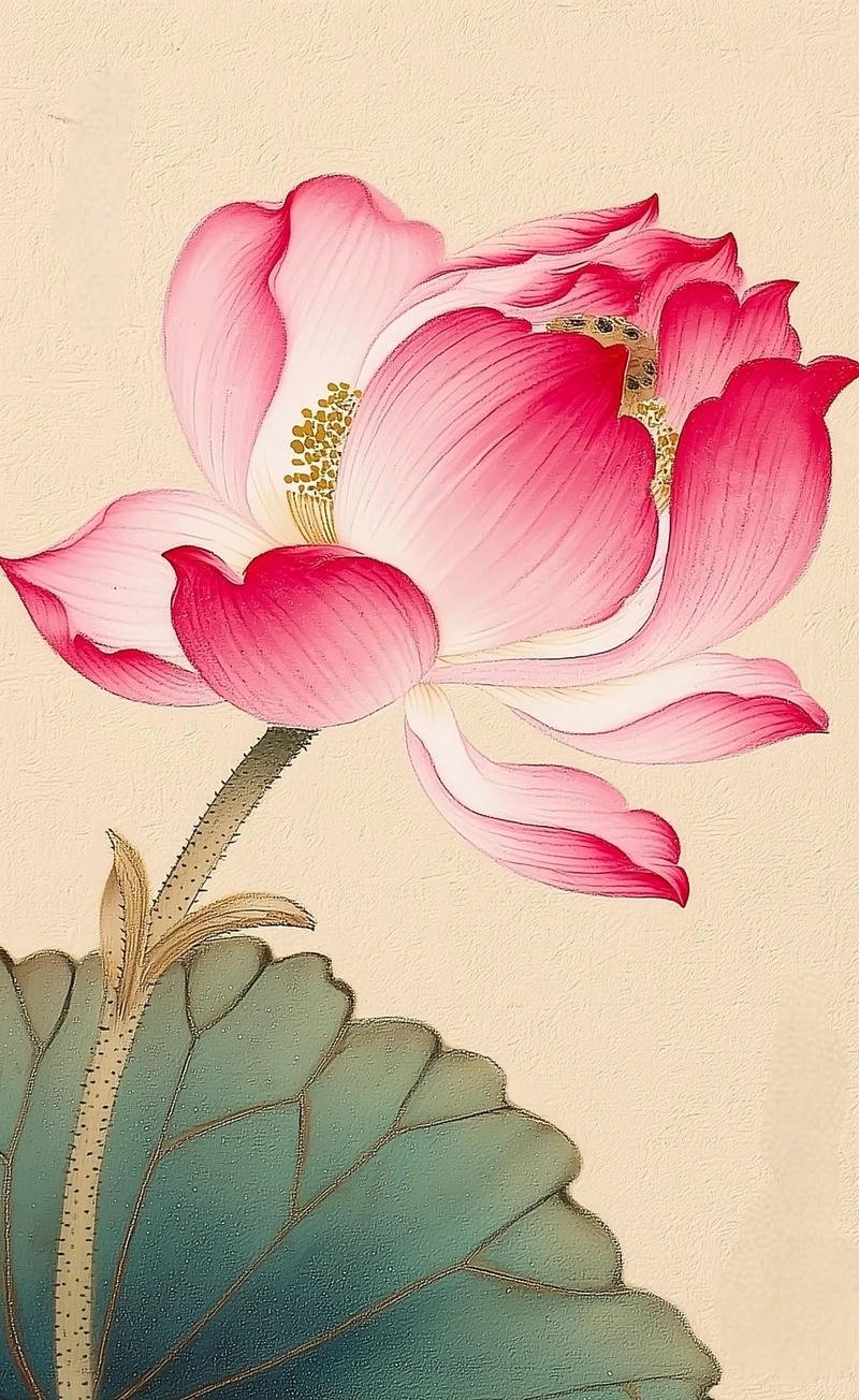 Tranh minh họa vẽ tranh hoa sen thanh tao