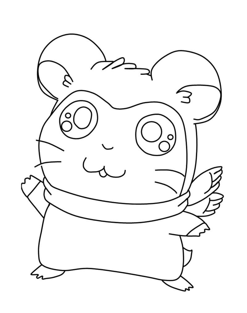 Tranh tô màu con chuột dễ thương dành cho trẻ nhỏ