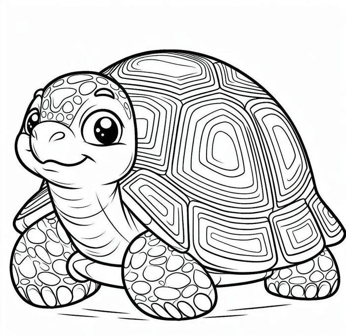 Tranh tô màu con rùa cho bé rèn kỹ năng