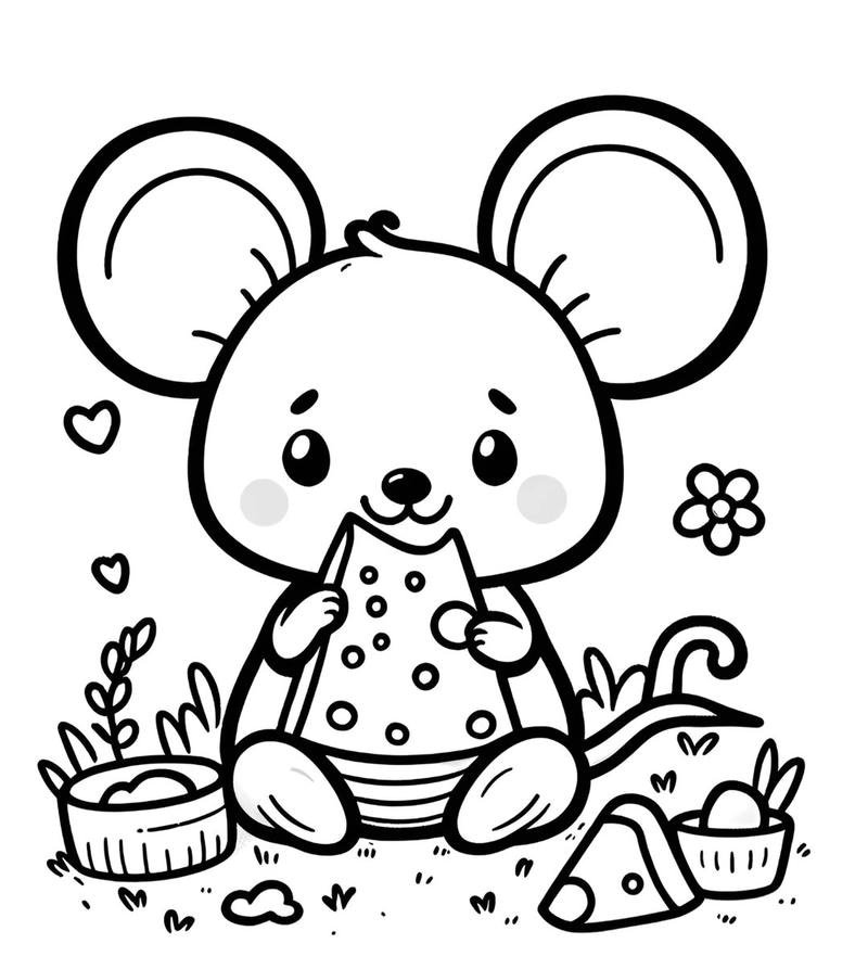 Tranh vẽ hamster cute cho trẻ em sáng tạo