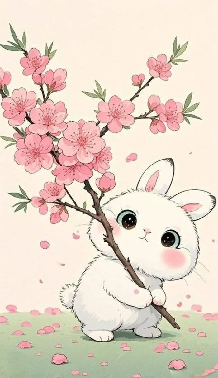 Tranh vẽ hoa đào đẹp phù hợp trang trí tết