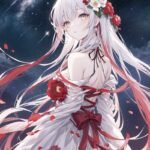 Vẻ đẹp dịu nhẹ trong ảnh anime girl tóc trắng đầy mộng mơ