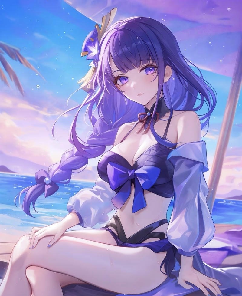 Vẻ đẹp gợi cảm nổi bật qua gái anime mặc bikini