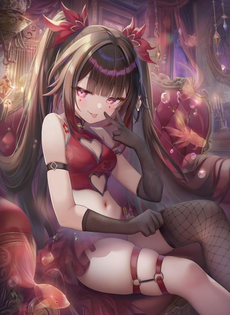 Vẻ gợi cảm nhẹ nhàng thể hiện qua ảnh gái anime sexy