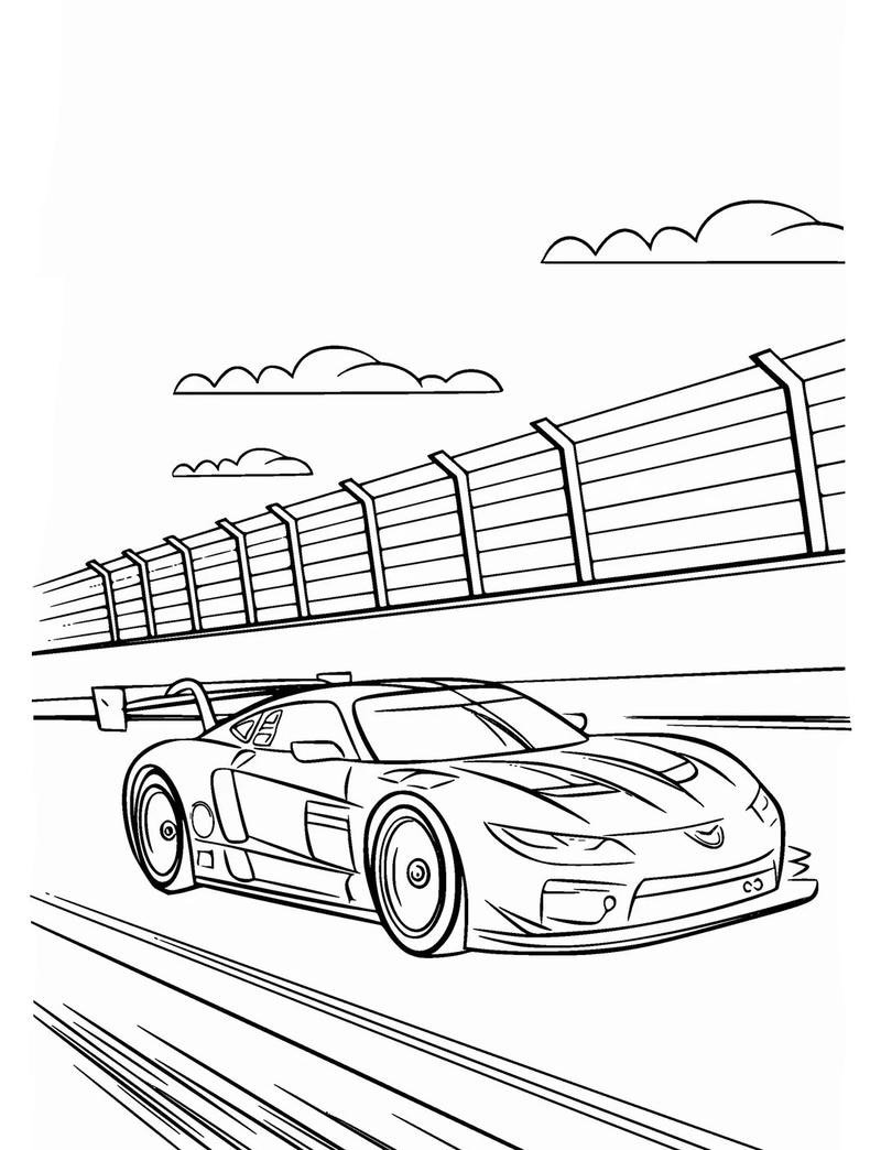 Xe ô tô tranh vẽ phong cách hoạt hình vui nhộn